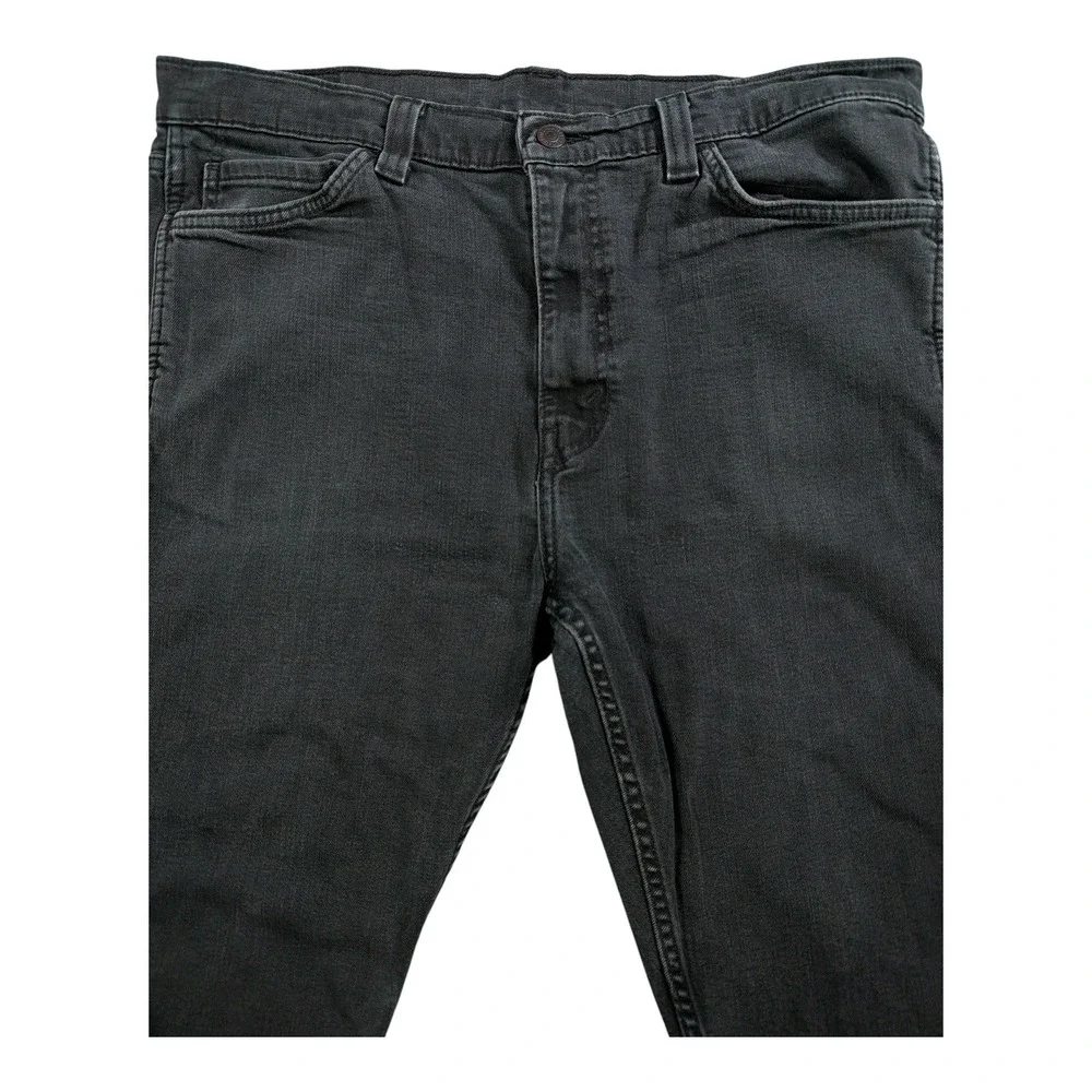 Levi's 508 Regular Taper Jeans Men's W36 L30 Black Washed Denim Pants